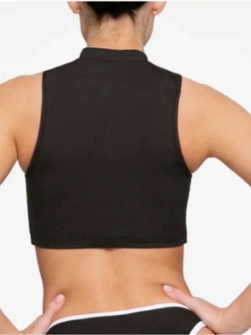 NWT SKIMS Swim: Zip Up Swim Mock Neck Top - Picture 8 of 8
